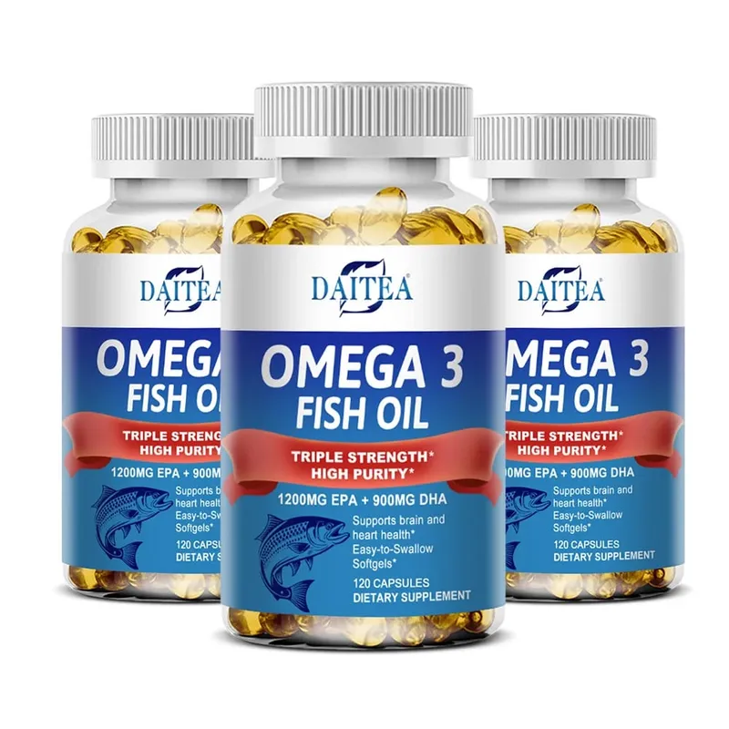 Omega 3 Fish Oil - for Nervous System Skin and Hair Health Antioxidants - Easy To Swallow