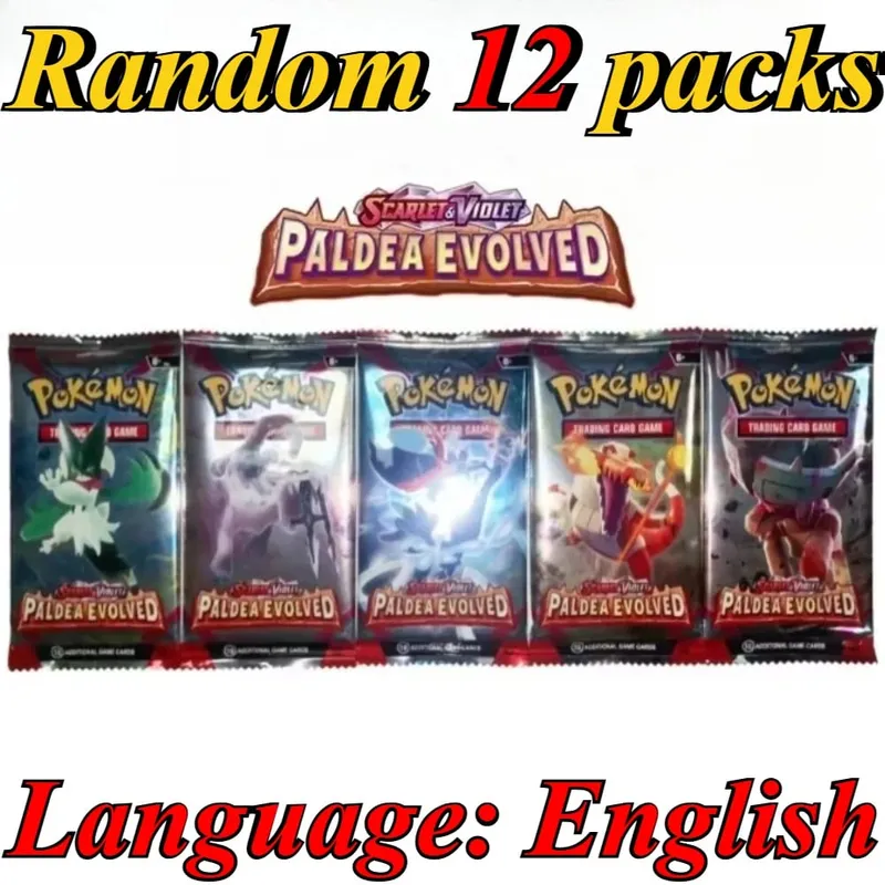 10 Pokémon Card Packs Bright Stars 151 Prismatic Evolutions PALDEAN FATES English Reinforcement Battle Transaction Card Gift