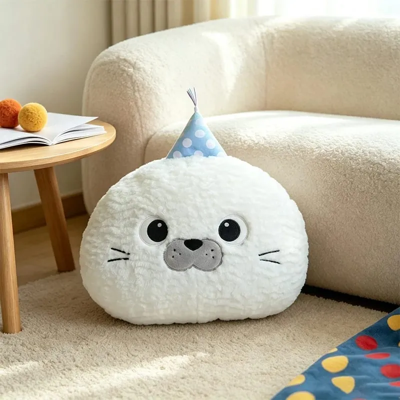 Cute Cartoon Animal Plush Pillow Soft Fluffy Pig Frog Cat Fox Sheep Kawaii Stuffed Cushion For Sofa Bedroom Home Decor Gift