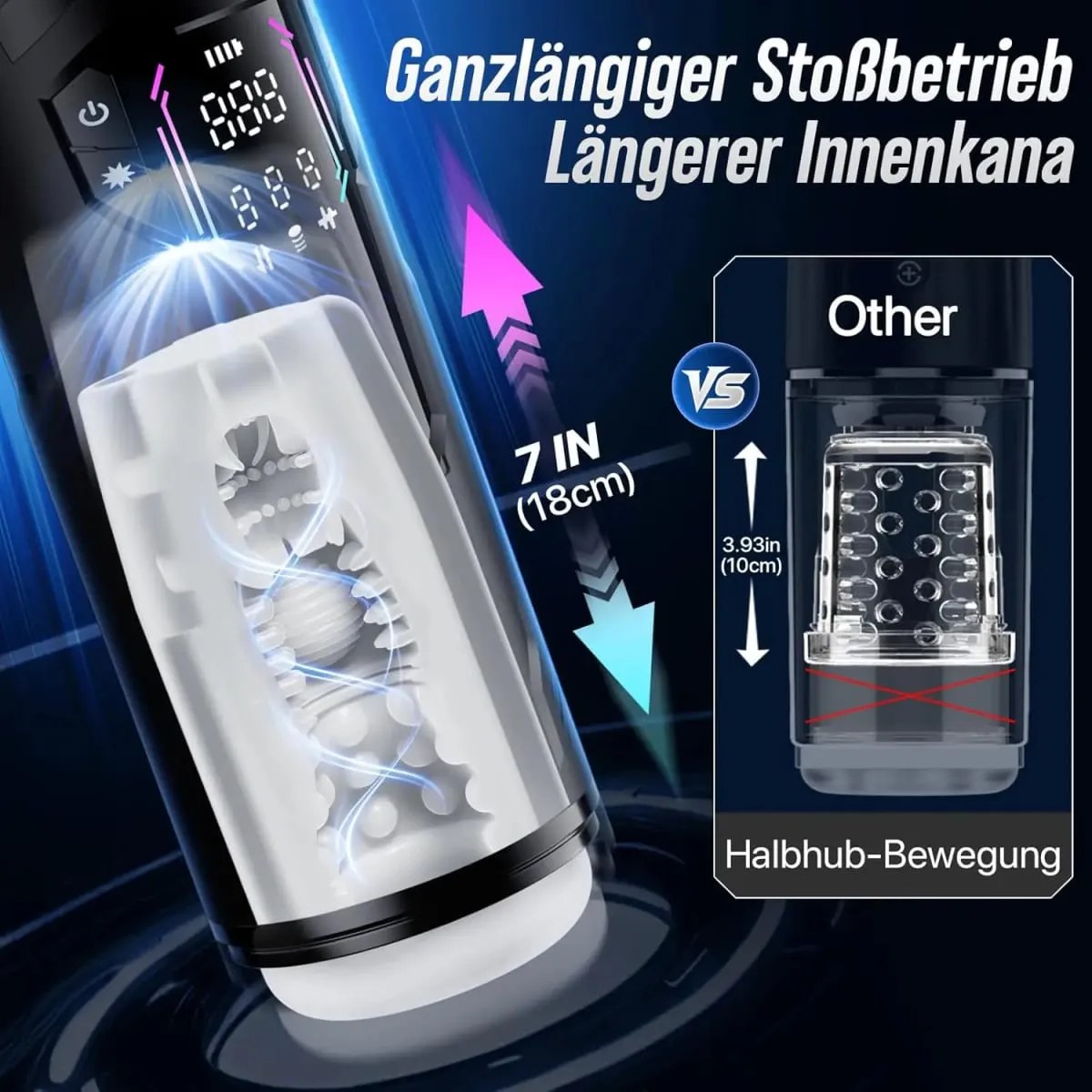 Automatic Male Masturbator Hands-Free 7 Telescopes & Sucking & Vibration Pocket Pussy Sex Toy for Men Adults Piston Mastubator