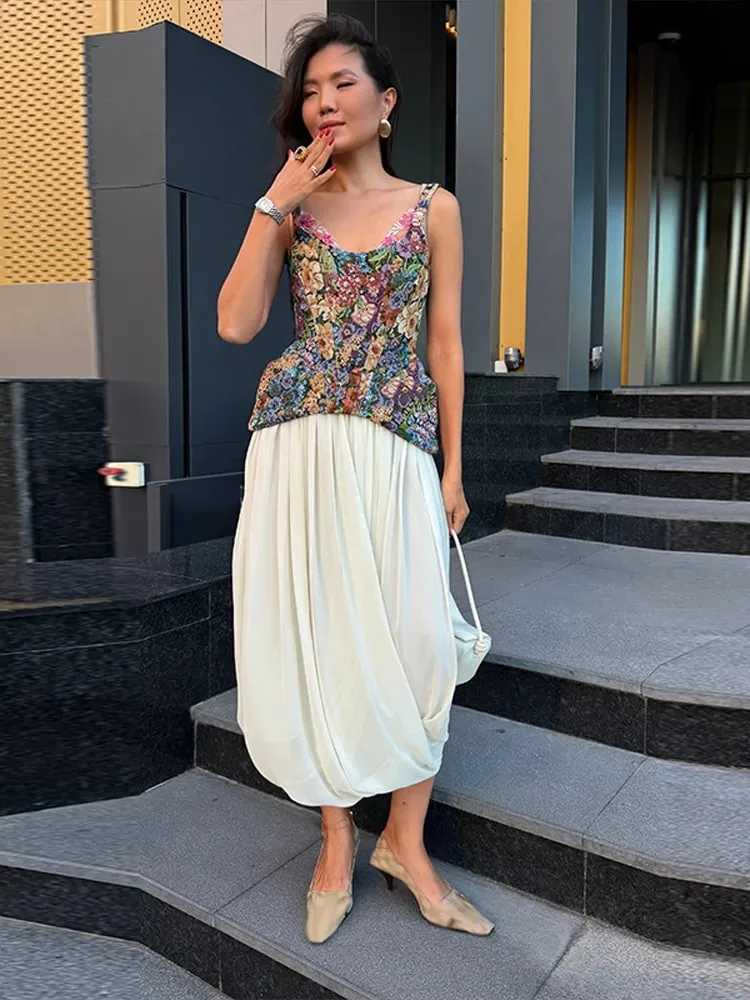 Sexy Print Flower Slim Sling Top Women Sleeveless Slip Backless Closed Waist Vest Female 2026 Fashion Summer Autumn Tops Lady — image 3