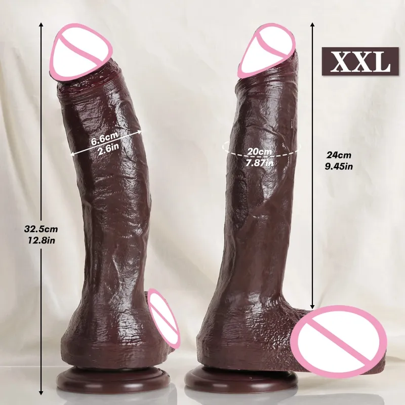 Oversized Soft Realistic Thick Dildo Gay Sex Toy for Women Suction Cup Big Dick Anal Plug Vaginal Masturbators Silicone Penis