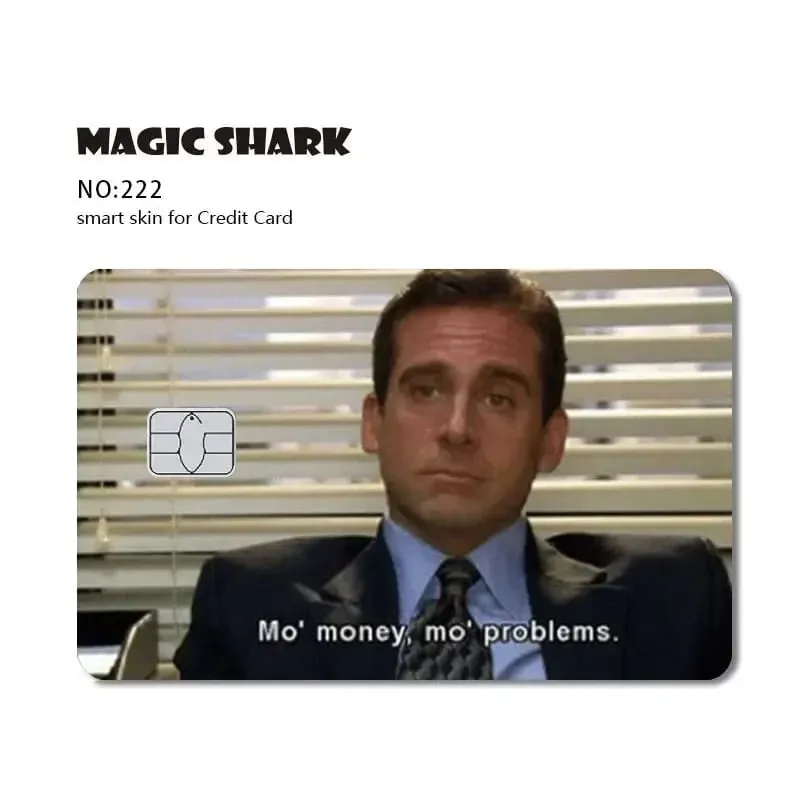 Magic Shark Meme Poke Dog Matte PVC Shockproof Sticker Film Skin Cover for Debit Credit Bank Card No Fade