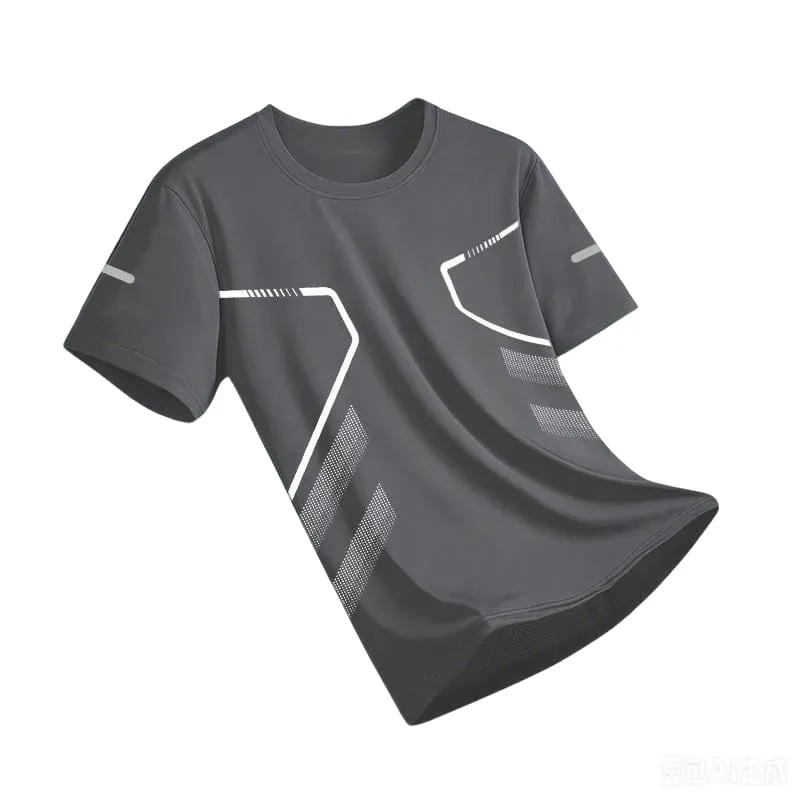 New Ice Silk Running Shirts Men Loose Short Sleeve Top Basketball Gym Sportswear For Male Fitness Workout Mesh Breathable Tee