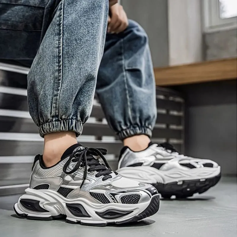 Men's Sneakers Luxury Breathable Tennis Shoes Lace Up Classic Fashion Platform Shoes Height Increase High Quality Shoes for Men