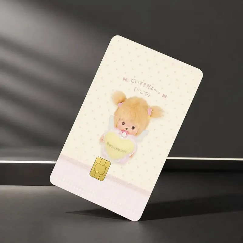 Cute M-MonchhichiS Sticker Film Tape Skin for Credit Card Debit Card Waterproof Stickers