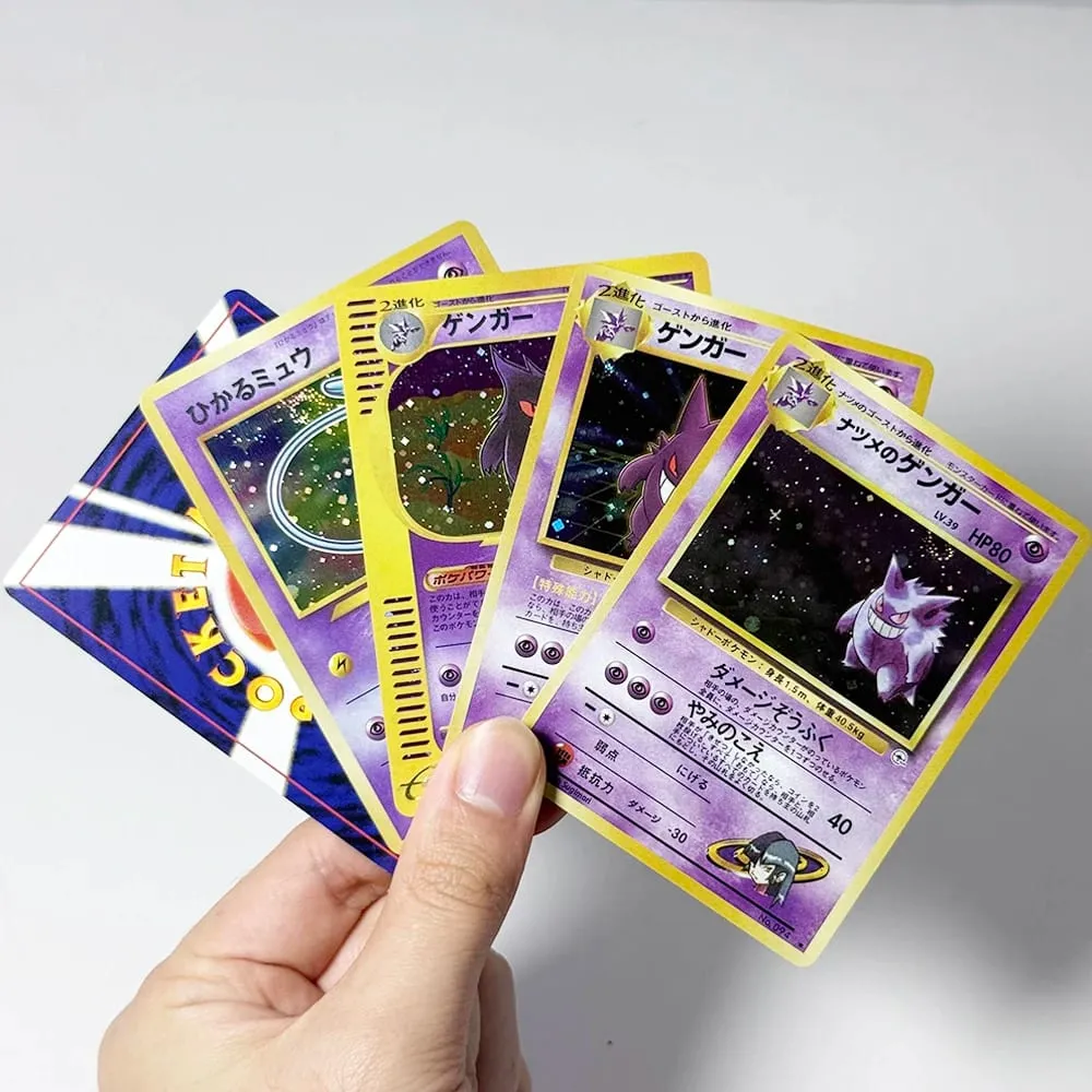 PKM Japenese Foil Old Rare Game DIY Proxy Cards PTCG Gengar#No.094 #117 Golem Masaki #076 Mew#No.151 Collectible Toy Gift Cards