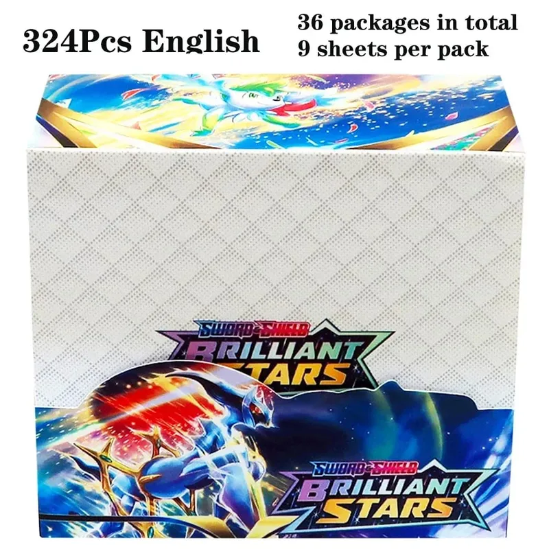 324 pièces Pokemon TCG: épée et bouclier tempête obligations Booster boîte jeu de cartes à collectionner carte Pokemon enfants jouets jeu de société
