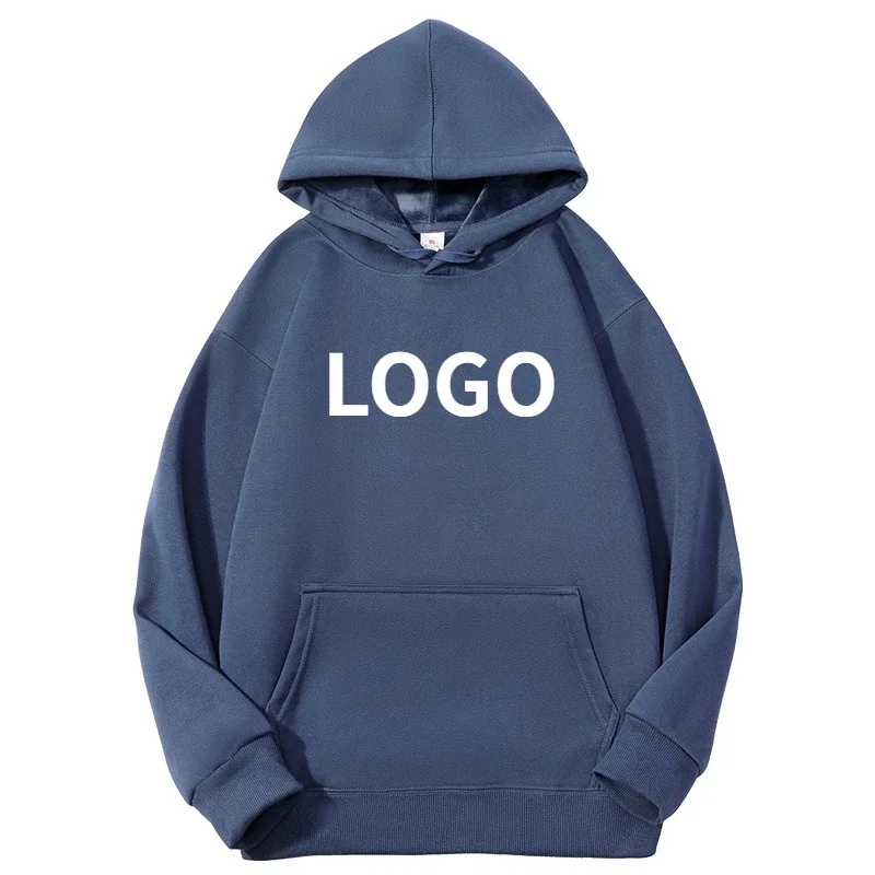 Customize Your Brand Logo Autumn Winter Mens Hoodies High-quality Heavy Weight Cotton Sweatshirt DIY Team Clothing Customization