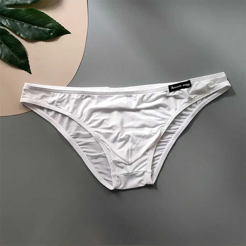 Ice Silk Underwear Men Pouch Underwear Male Elastic Belt Panties Sexy Plus Size Bikini Slips Hombre Seamless Lingerie