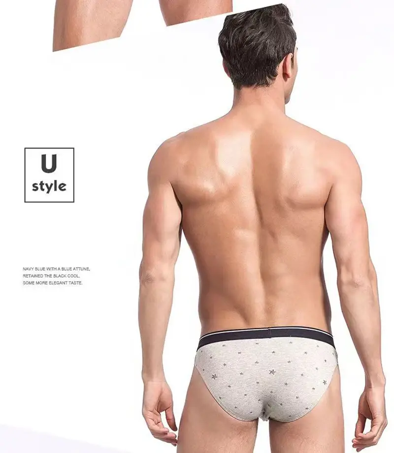 4 pçs/lote cuecas masculinas lingerie sexy calcinha masculina de algodão respirável cueca listrado calcinha lotes por atacado
