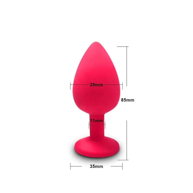 3 Sizes Soft Silicone Anal Plug Mini Butt Plug Erotic Sex Toys for Men Women Gay Couples Adult Anal Prostate Stimulator Dildo
