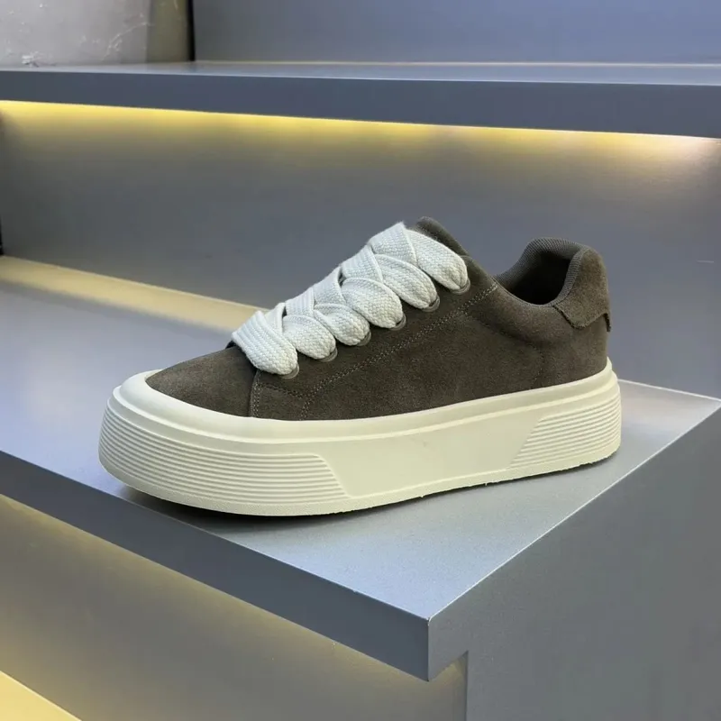 Men Casual Sports Shoes Spring Autumn Comfortable Anti Slip Outdoor Running Shoe Fashion Lace Up Platform Retro Vulcanized Shoes