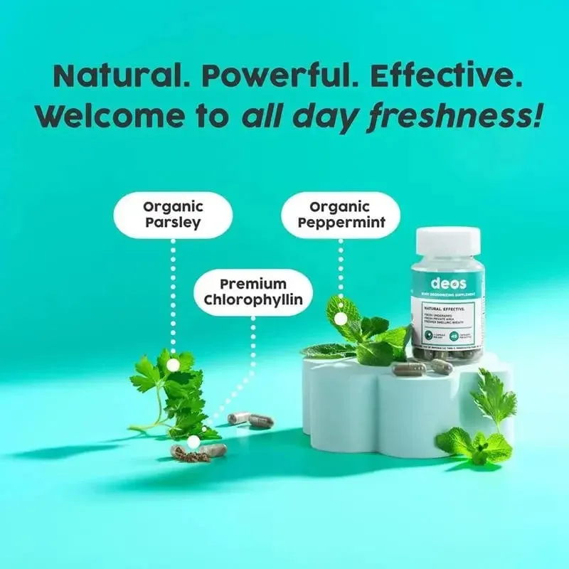 Body Deodorant Promotes Gut Health And Skin Health With Natural Chlorophyll That Freshens Underarm And Private Areas