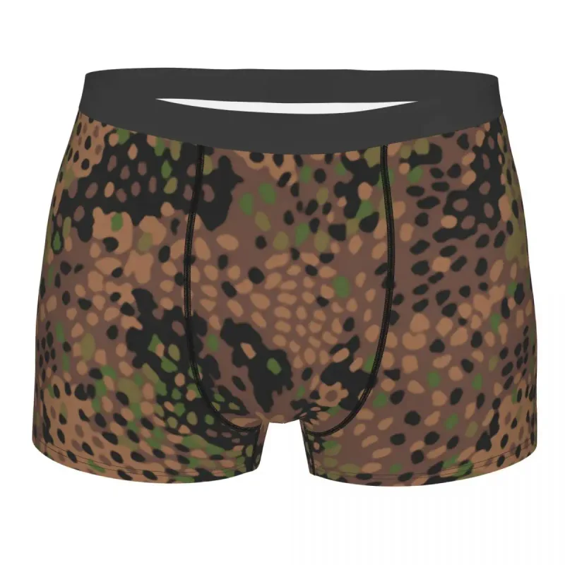 Male Cool WW2 Camo Underwear Germany Arm Military Camouflage Boxer Briefs Stretch Shorts Panties Underpants