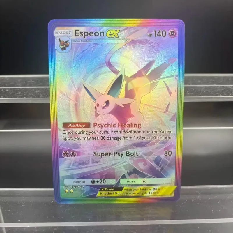 DIY POCKET Collection Cards Umbreon Espeon ex Self Made Single Card Classic Game Anime Card Gift Toy