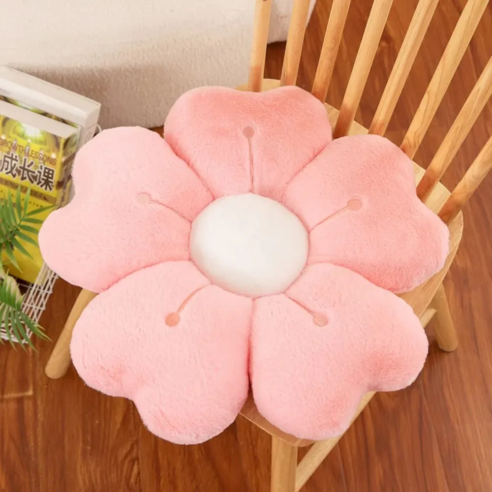 Fashion Flower-Shaped Plush Throw Pillow Cute Mattress Comfortable Sofa Decor Cushion Floor Cushion Plush Toy Chair Cushion Gift