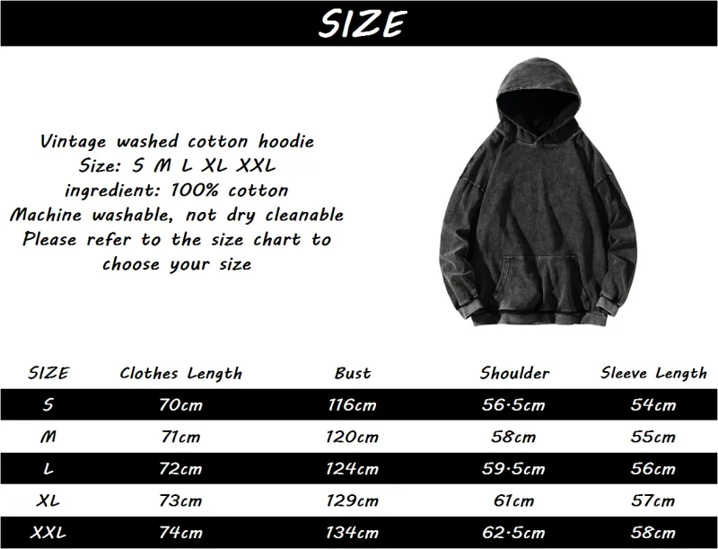 Jolyne Cujoh JoJo's Bizarre Adventure Hoodies Manga Vintage Washed Streetwear Men Long Sleeves Oversized 100% Cotton Hooded Tops