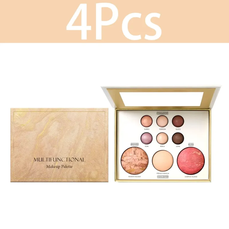 Makeup Palette Eyeshadow Highlighter Blush Bronzer All-in-One Face Palette Shimmer Matte Travel Size Cosmetic Kit Holiday Gift