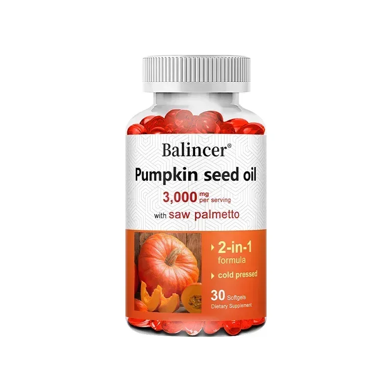 Virgin Pumpkin Seed Oil 3 000mg with Saw Palmetto Rich in Omega 6 & 9 Essential Fatty Acids Prostate & Bladder Supplement