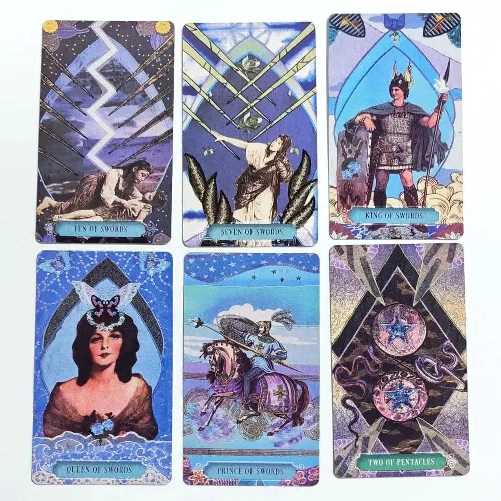 Double-embossed The Zerner-Farber Tarot Deck 78 Pcs Collage Art Tarot Cards 10.5*6cm Spiritual Divination Tool in Rigid Box