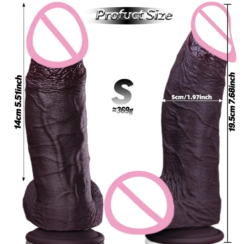 Fat Realistic XXXL Big Dildo Huge Thick Real Skin Silicone Giant Anal Soft Dildos with Suction Cup for Women Men G-spot Sex Toy