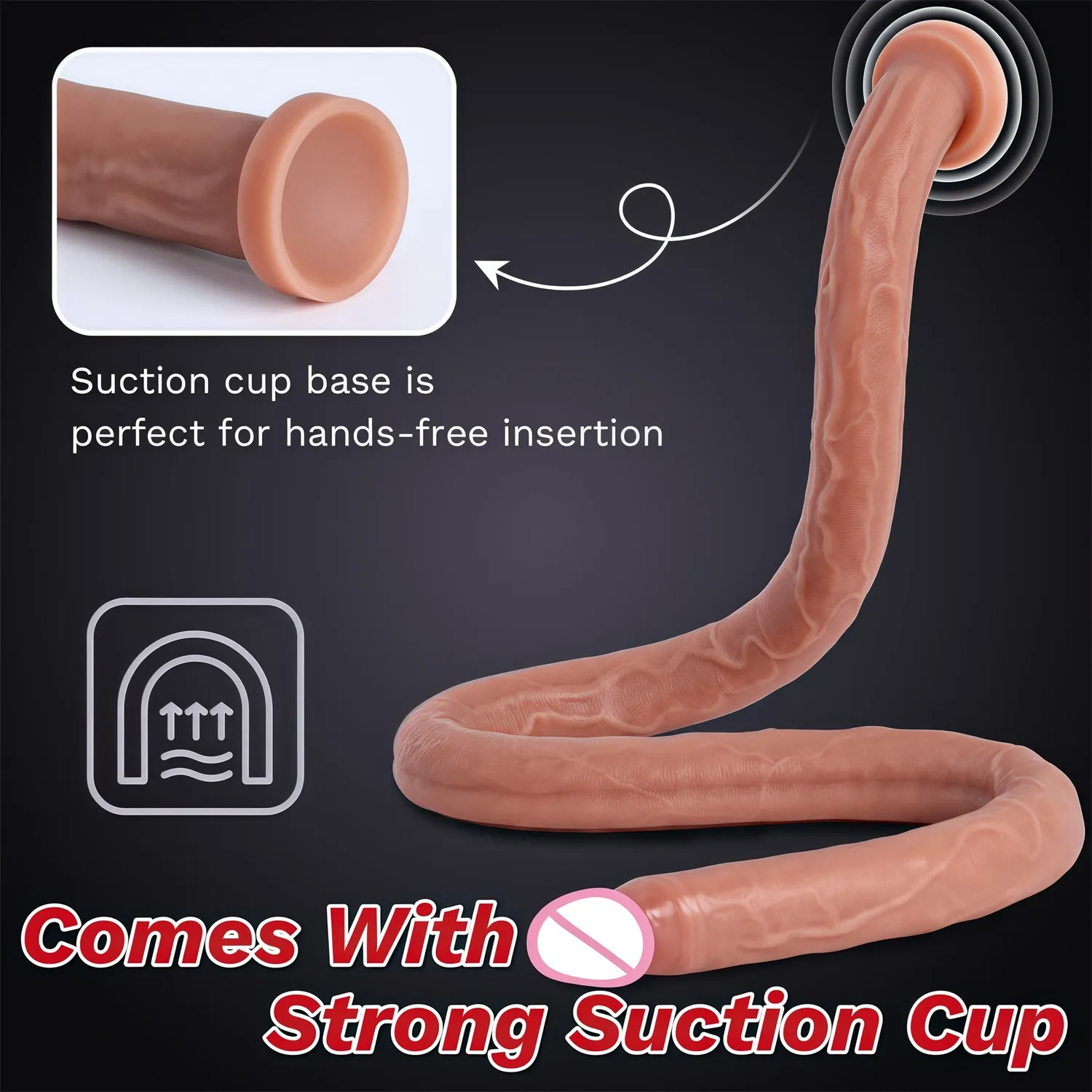 Extra Long Realistic Dildos G-Spot Stimulation Deep Touch Penis Vagina Anal Massage Penetration Dick Sex Toys for Women and Men