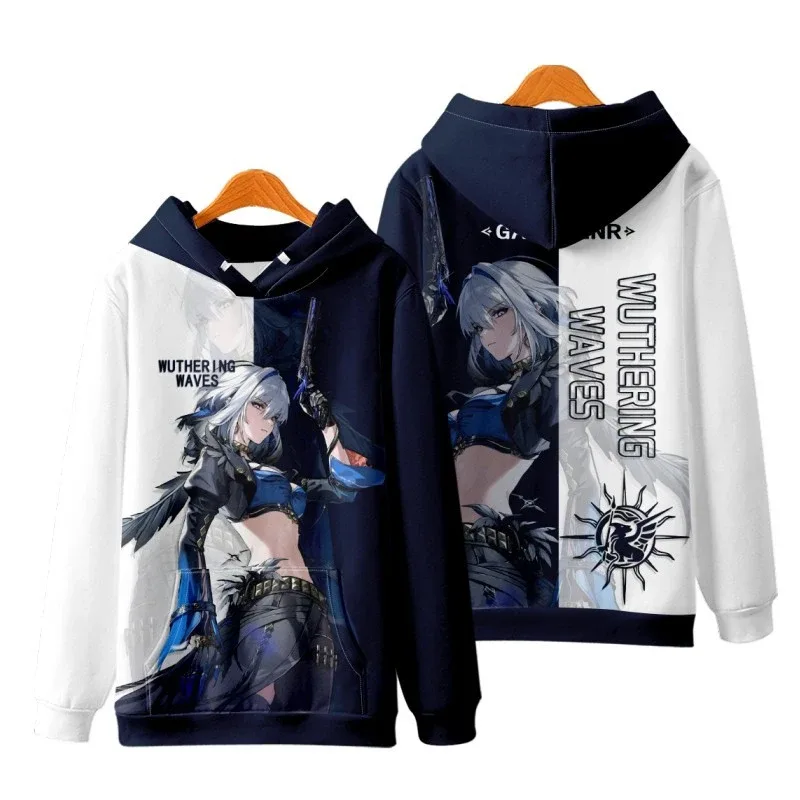 Game Wuthering Waves All Role Playing 3D Hoodies Sweatshirts Fashion Men's Anime Pullover Autumn/Winter Outdoor Casual Tracksuit