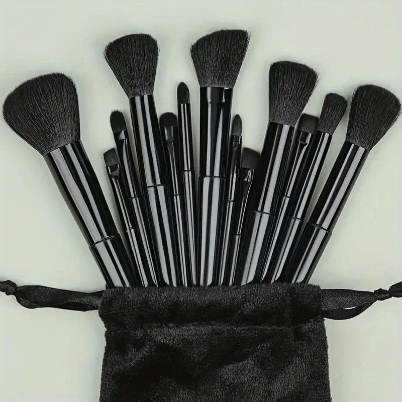 13Pcs Makeup Brushes Tool Set Cosmetic Powder Eye Shadow Foundation Blush Blending Beauty Make Up Brush For Makeup Starters Gift