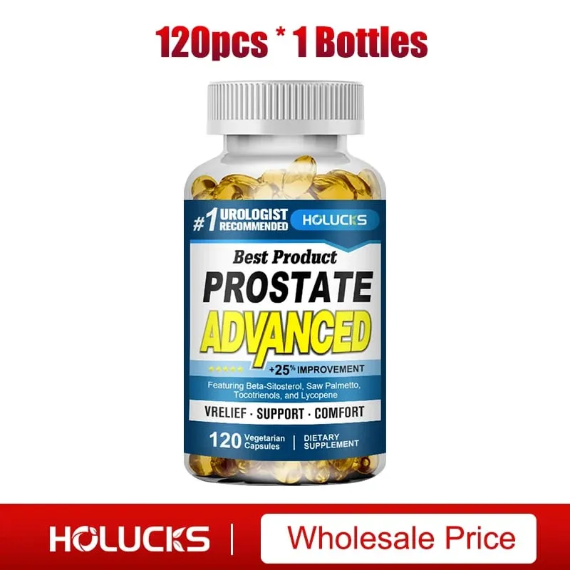 Prostate Capsules with Saw Palmetto Urinary Tract Health Relieve Frequent Urination Hair Growth Bladder Support for Men