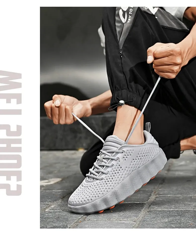 Men's Breathable Running Shoes Cushioned Non-slip Woman Casual Sneakers Massage Athletic Footwear for Outdoor Jogging Sports
