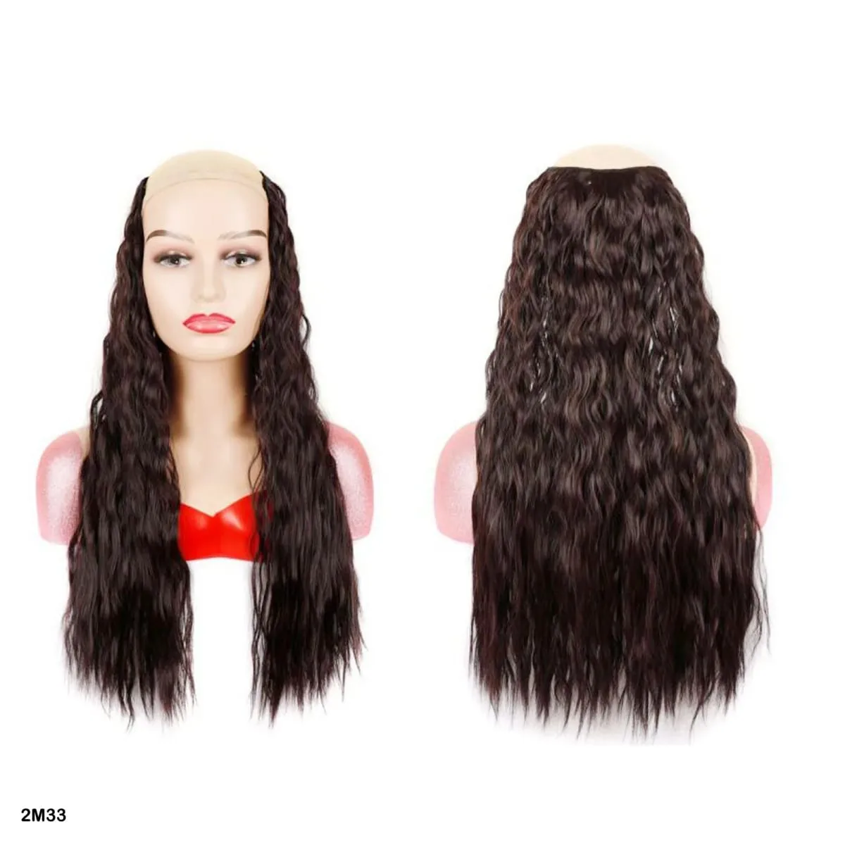 Synthetic Curly Hair Extensions Clip in One Piece 4Clips Deep Wave Long Hairpieces for Women Daily Use Party Hair Accessory