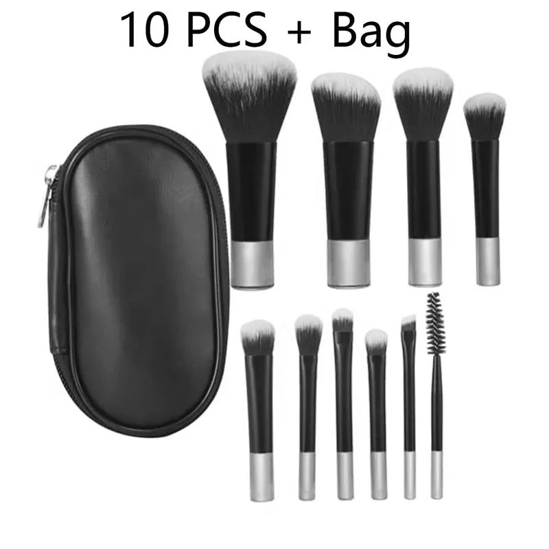 10 Pcs Mini Makeup Brush Set Travel Makeup Brushes