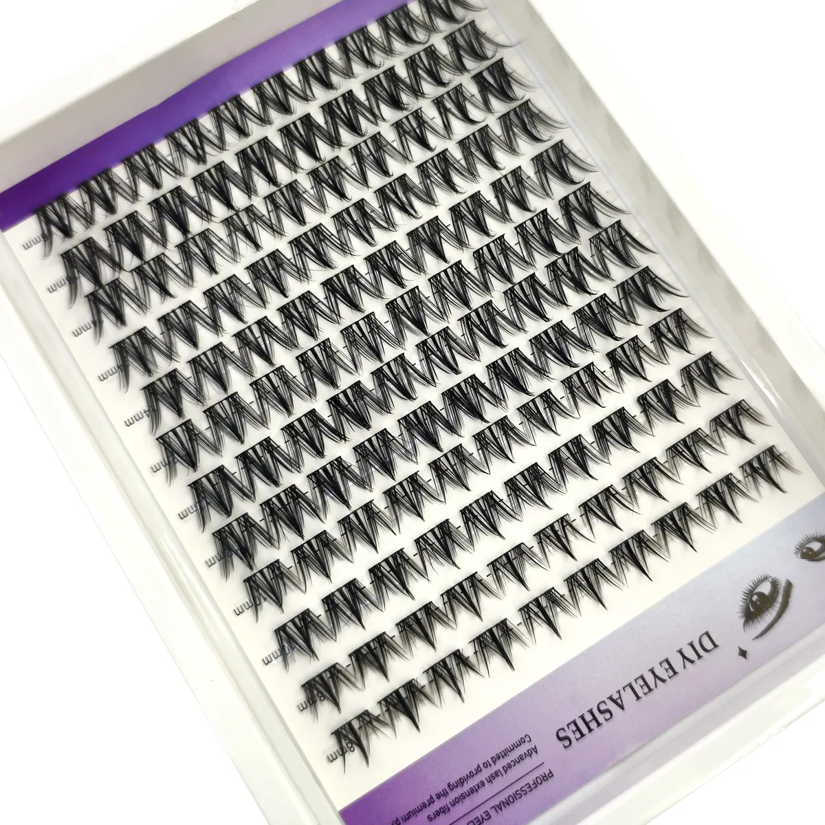 12rows Diy Cluster Lashes 8-16mm Cat Eye Lashes Invisible Band Premium Mink Manga Lash Clusters Natural Style Faux Cils