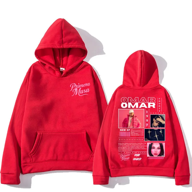 Omar Courtz First Muse Album Tour Merch Fashion Hoodies for Men and Women Hip Hop Hooded Sweatshirts vintage Oversized Pullovers