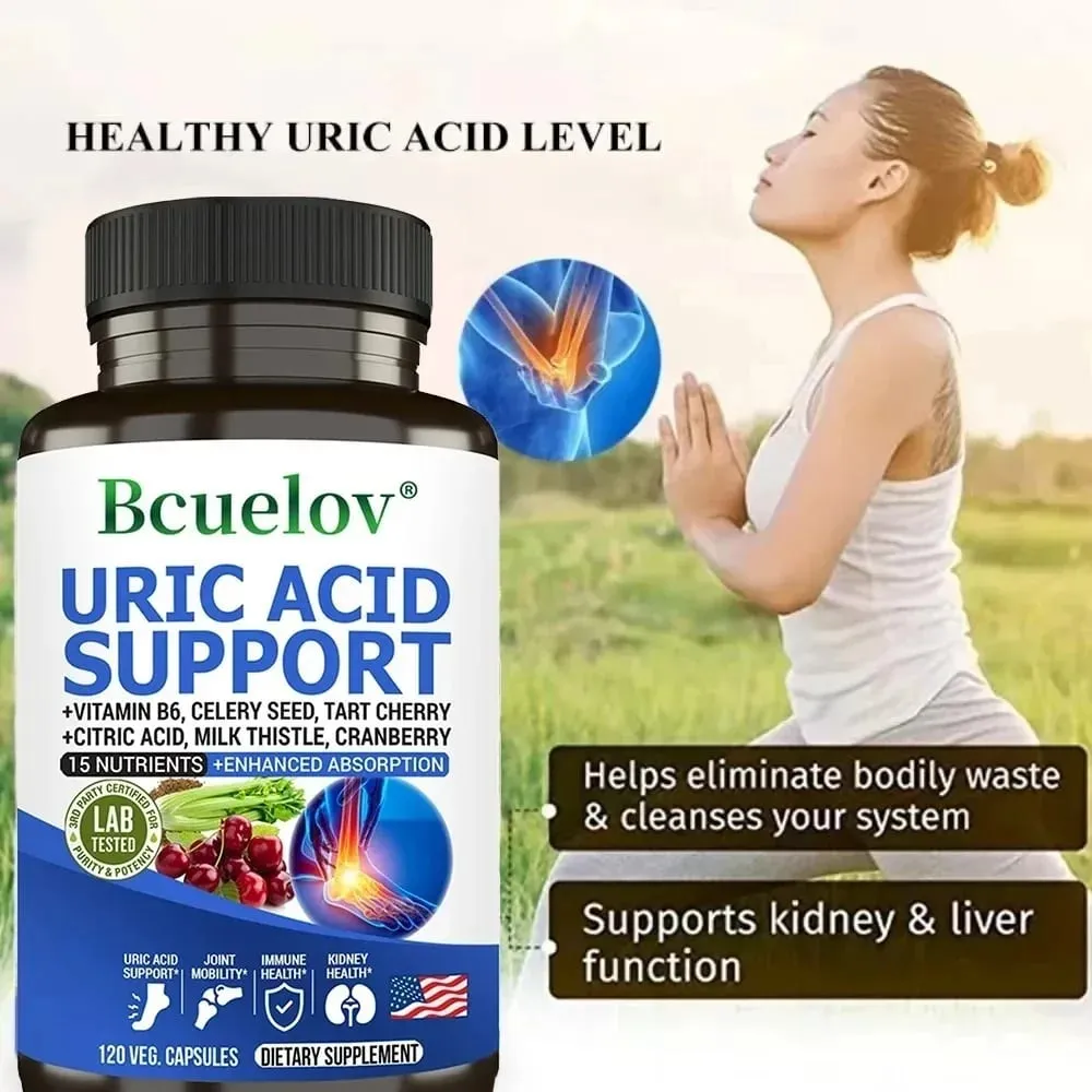 Uric Acid Cleanse Detox Capsules - Uric Acid Cleanse & Kidney Support Joint Support Supplement & Promote Joint Health & Detox