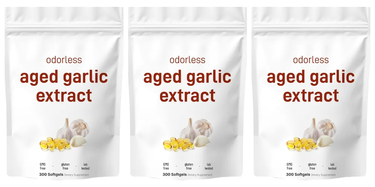 Kapsul Minyak Bawang Putih Tidak Berbau Ekstrak Bawang Putih Berumur 2 Tahun Tambahan Herba Asli Wirh Tumbuh Allium Sativum Bulb 300 Softgels