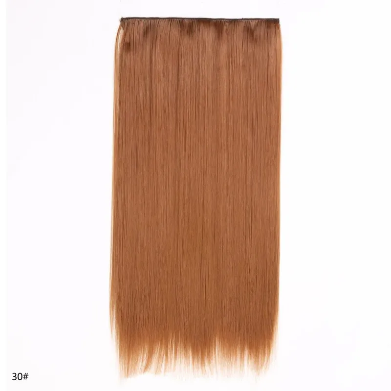 Synthetic 24 Inch Long Straight Clip in Hair Extension Seamless Natural Looking Easy Install Women’s Hairpieces for Daily Wear