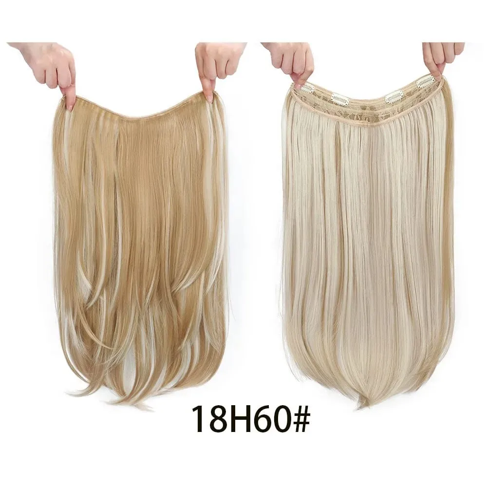 Synthetic Wig Women's Traceless Invisible U-shaped Layered Straight Hair With Inner Buckle Long Curly Hair Natural