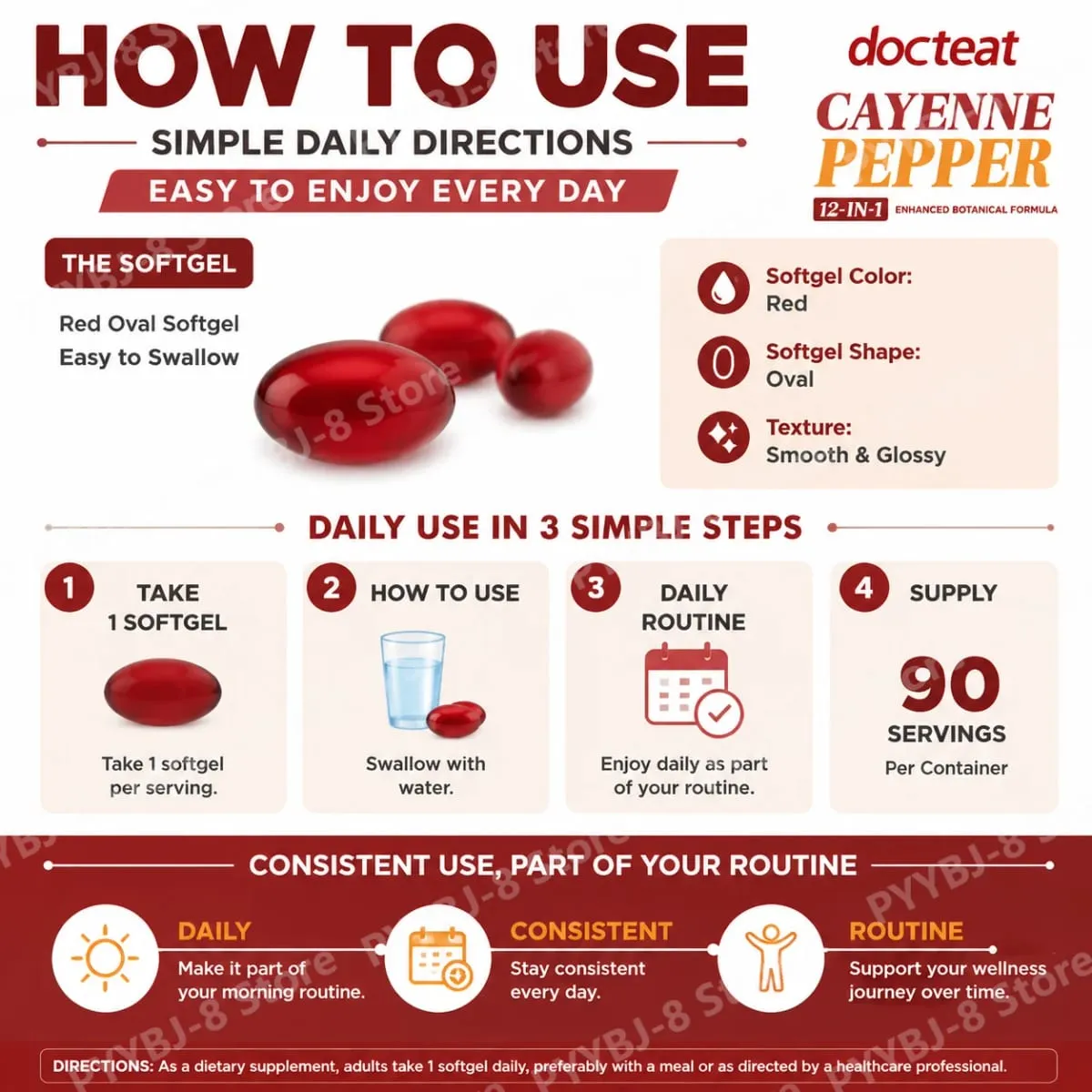 Cayenne Pepper Softgels with Chili Pepper Seed Oil Berberine and Vitamin E Support Normal Digestive Etabolism & Immune Health