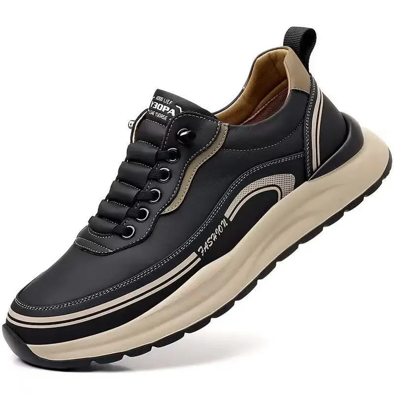 Large size summer new breathable wear-resistant men's shoes casual comfort sneakers men's fashion versatile thick soled shoes