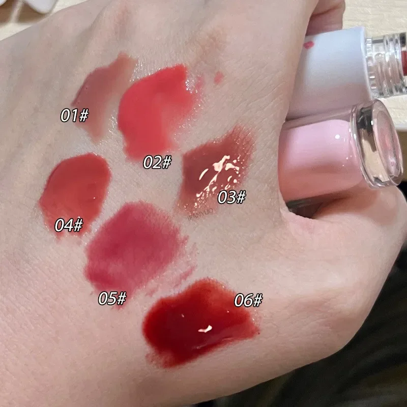 Jelly Lip Gloss μακράς διαρκείας Mirror Water Lip Glaze Έγχρωμο ενυδατικό κραγιόν Κρυστάλλινο λαμπερό κραγιόν με λαμπερή απόχρωση χειλιών Κορεάτικο μακιγιάζ φροντίδας χειλιών