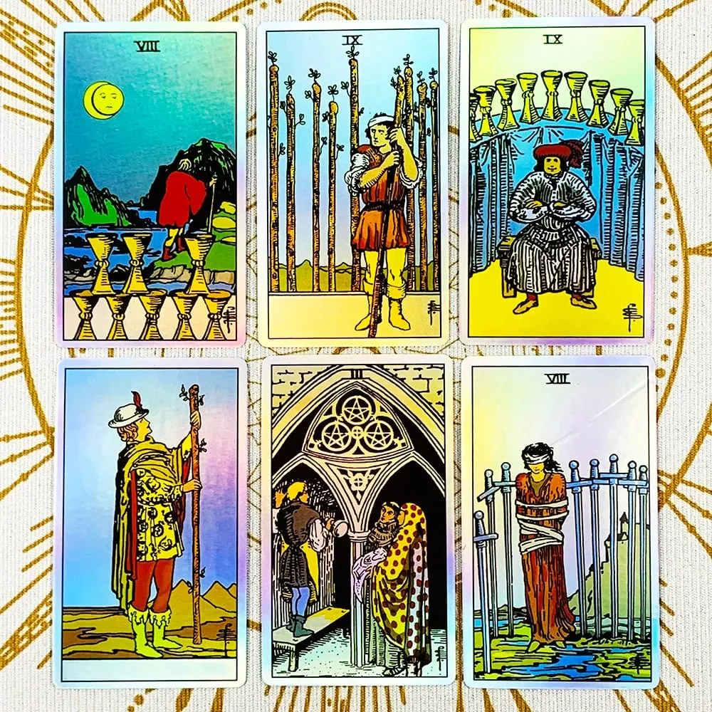 Tarot Oracle 78pcs Colorful Cards Family Entertainment Board Game Fate Divination Card Game Christmas and New Year Gifts