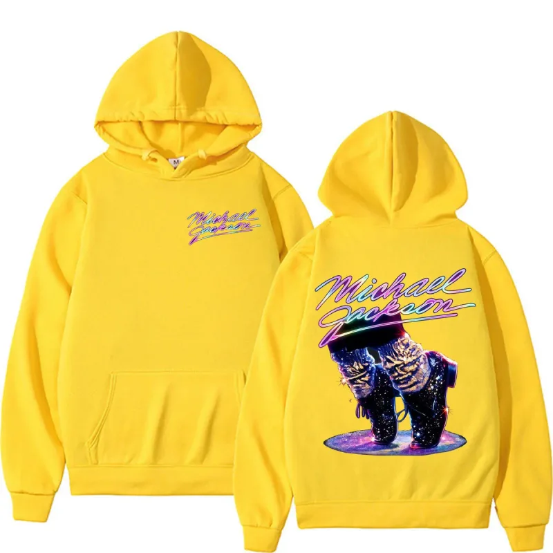 Michael Jackson King of Pop Graphics Hoodies Hip Hop Pop Music Fashion Sweatshirts Men Women Casual Fleece Long Sleeve Pullovers