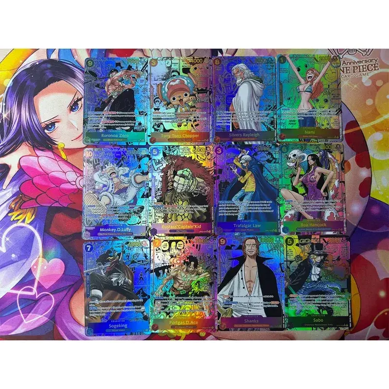 ONE PIECE Roronoa Zoro Monkey D. Luffy DIY Homemade Collection Card English Japanese Version Toys Christmas Birthday Gift