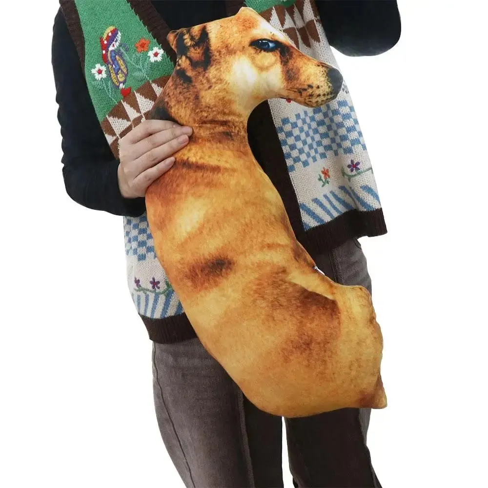 Hound 3D Lifelike Animal Throw Pillow Soft Dog Pillow Creative Cushion Home