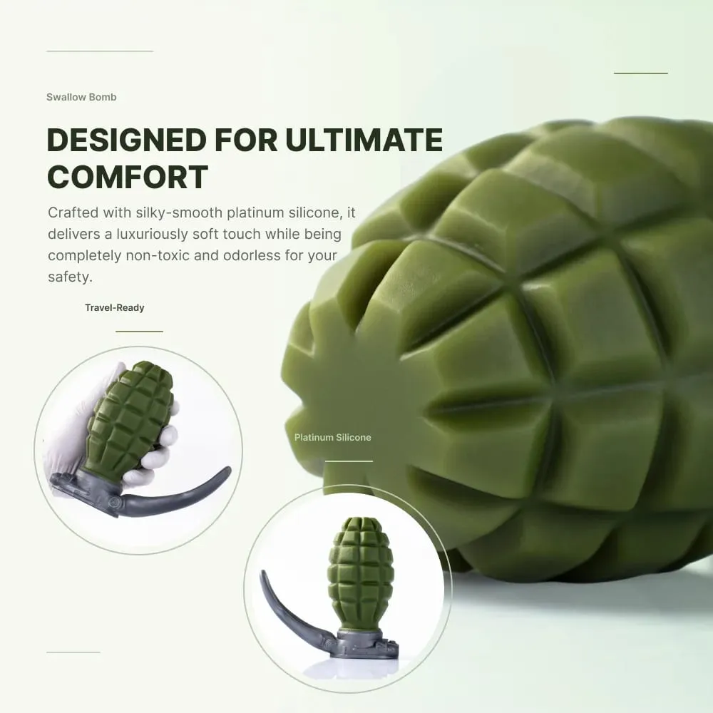 Hand Grenade-style Anal Plug Sex Adult Toys for Men and Women Pure Silicone Anal Expansion Toys Butt Plug with Protrusions