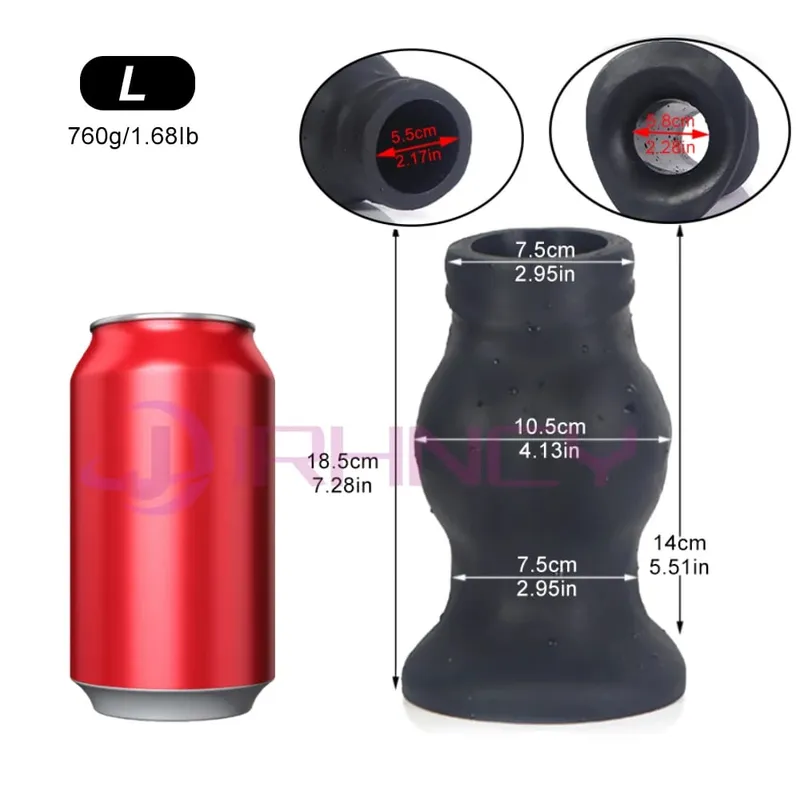 Super Huge 105mm Anal Plug Hollow Soft Dog Knot Butt Plug Sex Toys for Women Men Gay Fisting Anal Dilation G-spot Masturbation