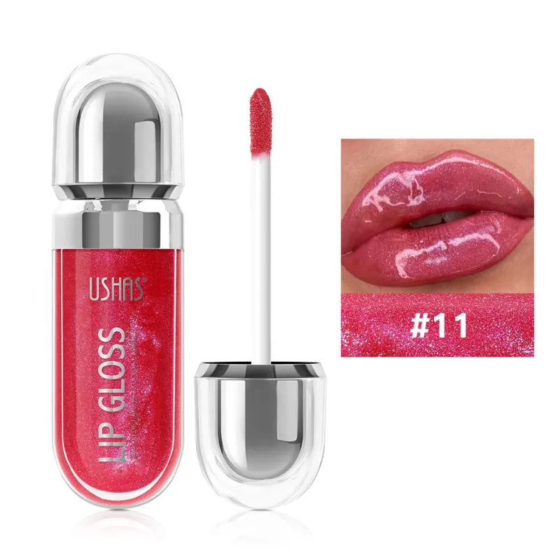 Shimmer Lip Gloss 12 Shades Glass High Shine Μη κολλώδες Ενυδατικό Μακιγιάζ χειλιών που γεμίζουν μεγάλη διάρκεια