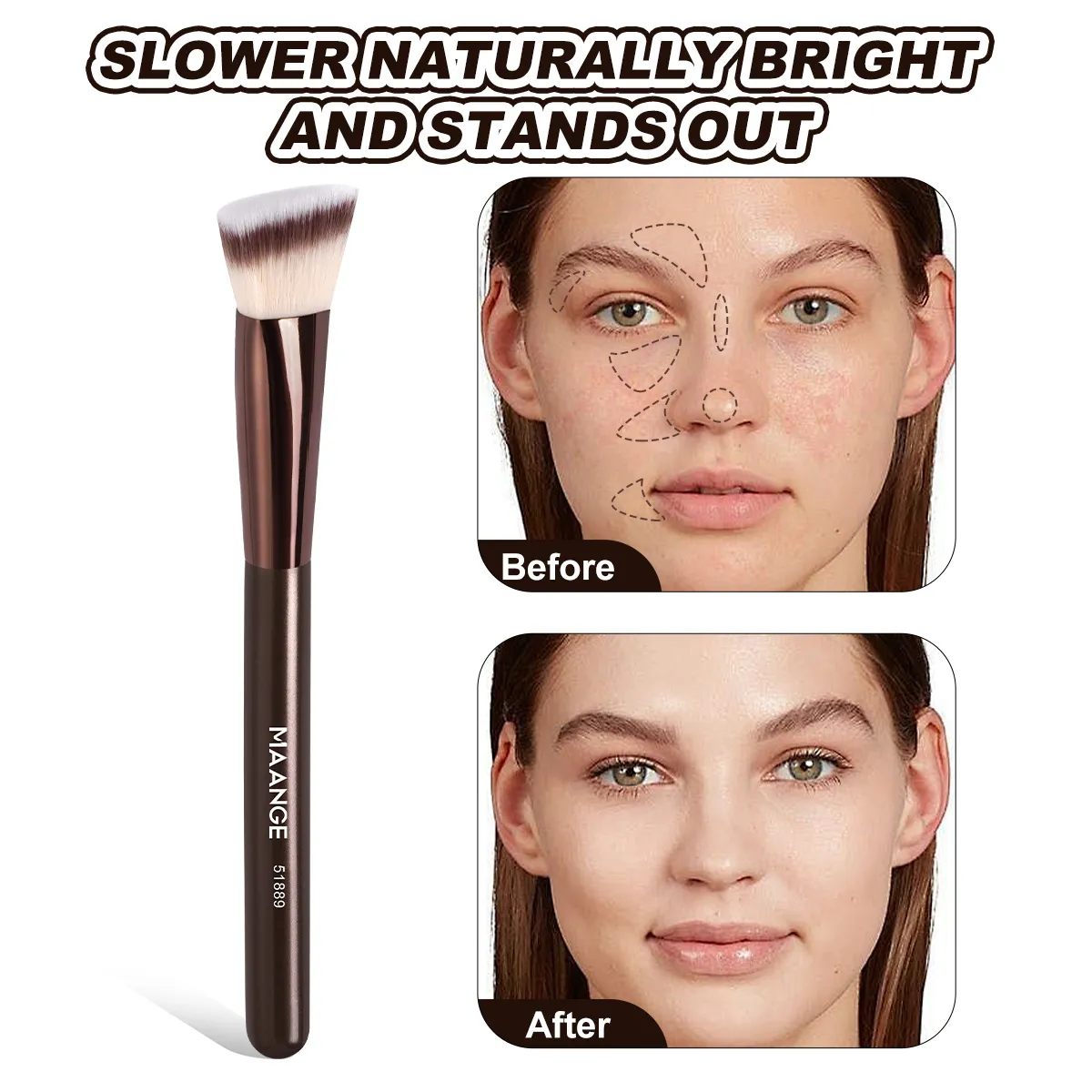 21pcs Makeup Brushes Set Multi-functional Makeup Tools Foundation Brush Concealer Brush Eyeshadow Brush for Beginners